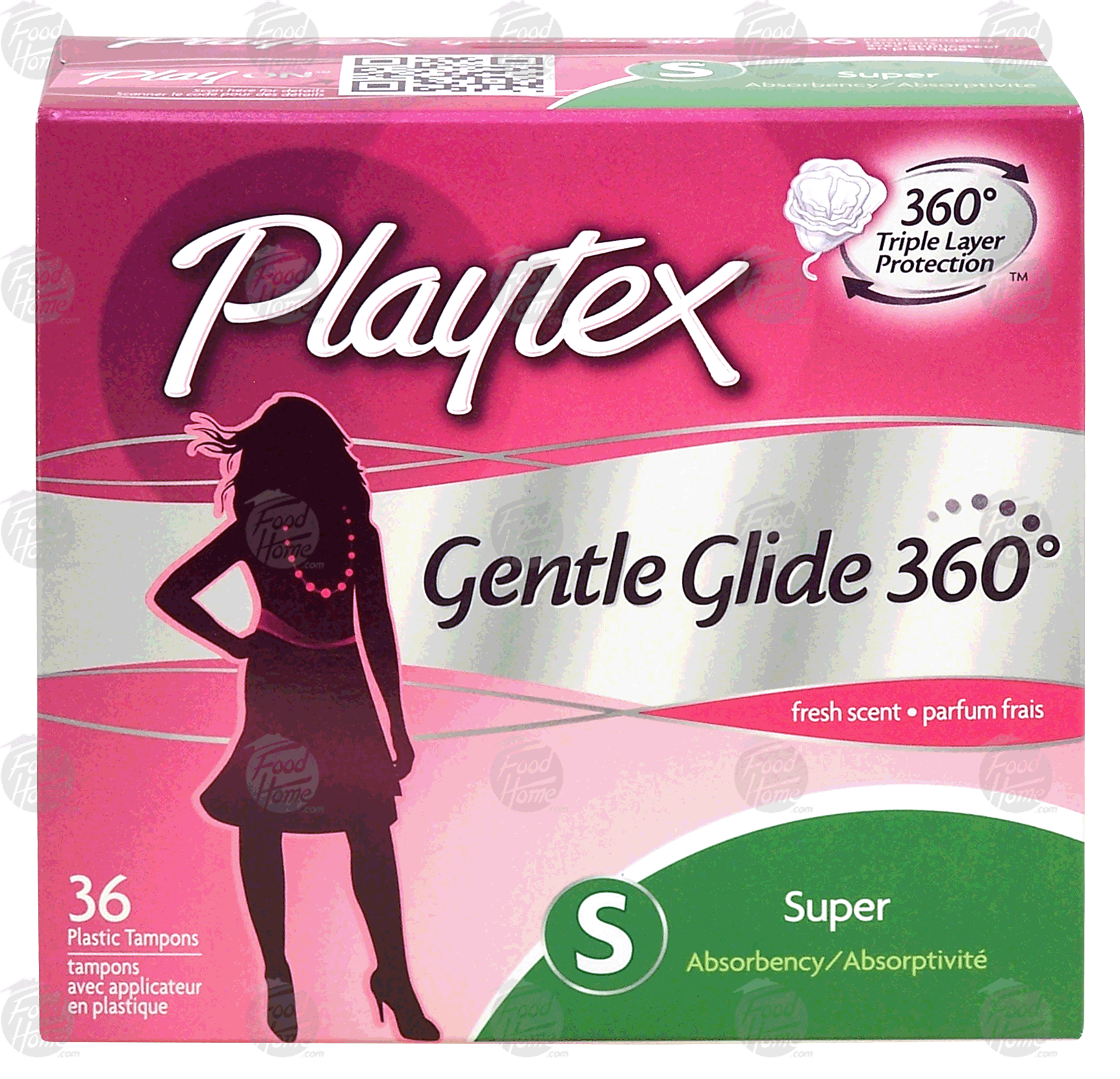 Playtex Gentle Glide 360 tampons, super absorbency, deodorant, plastic applicator Full-Size Picture